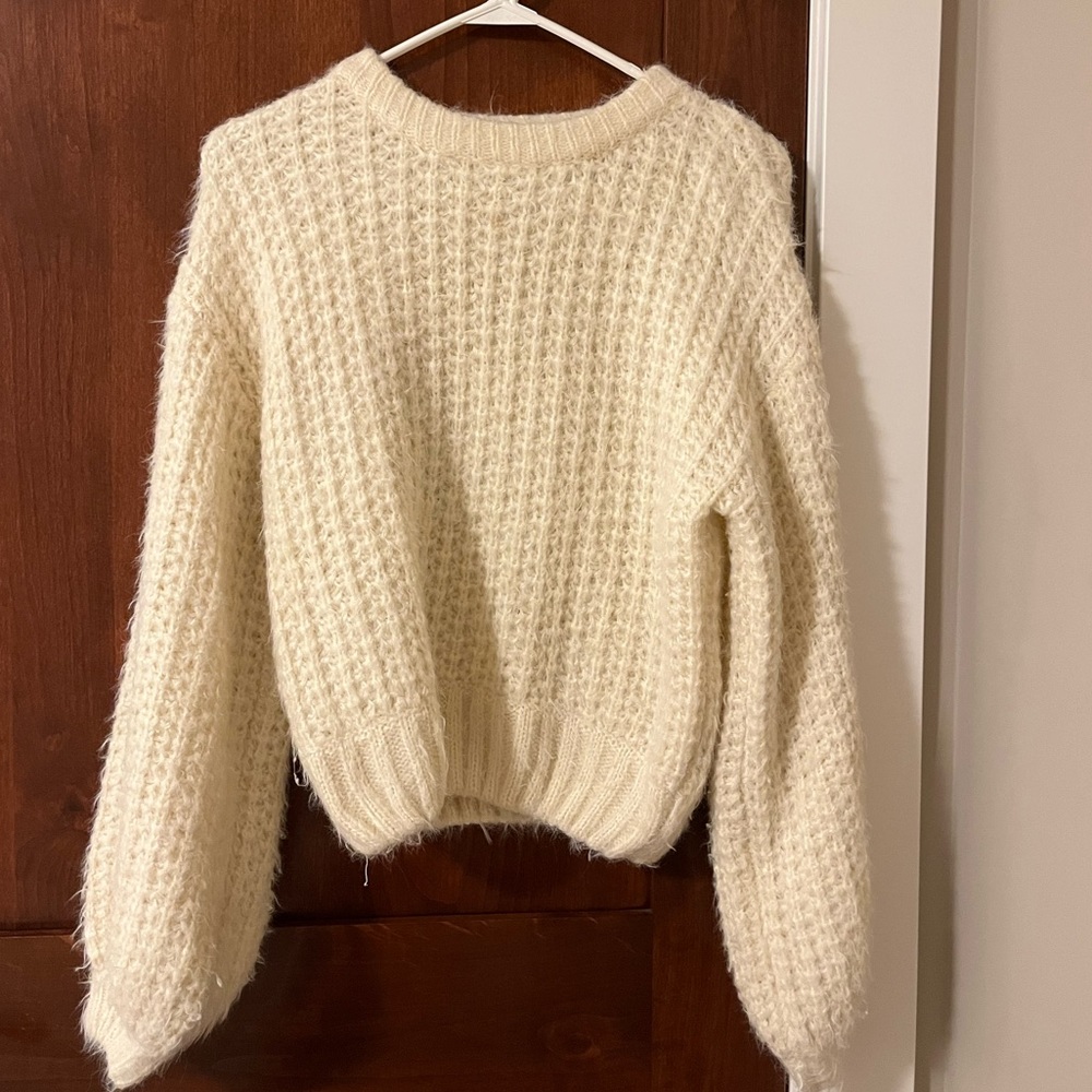 White Fuzzy Sweater